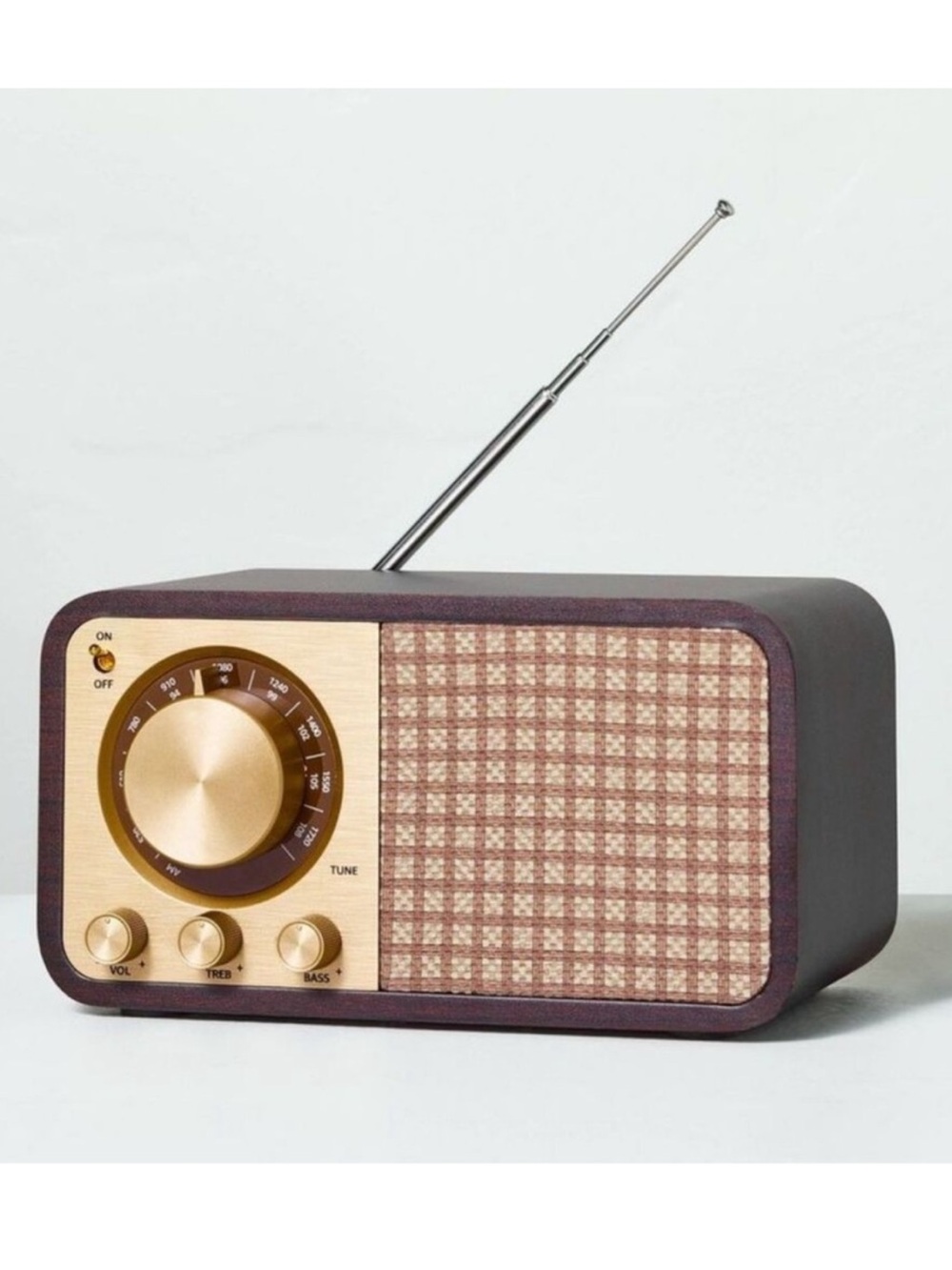 Hearth &Hand Magnolia Portable AM/FM Radio Bluetooth Speaker Retro BRAND NEW